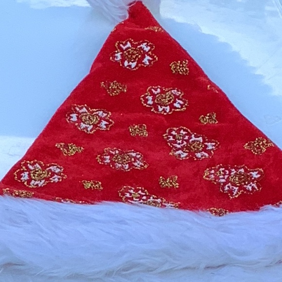 Holiday Santa hats 2+1 bonus hat and medium plush stocking NEW - Picture 7 of 10